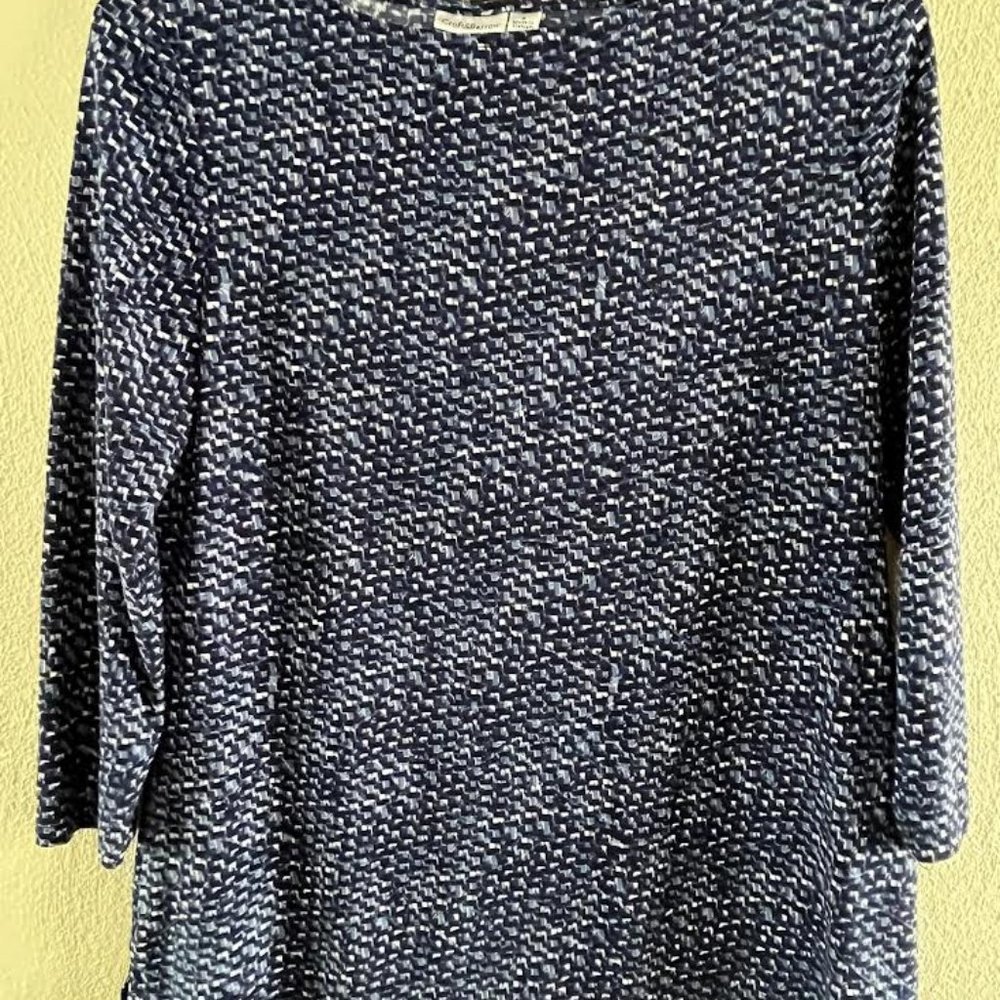 Croft & Barrow, size Small, Navy/Black/White